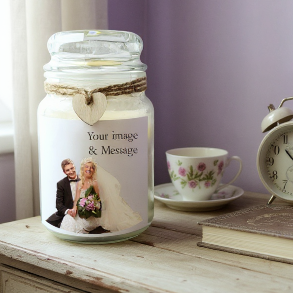 Personalised Photo Candle Jar PureEssenceGreetings