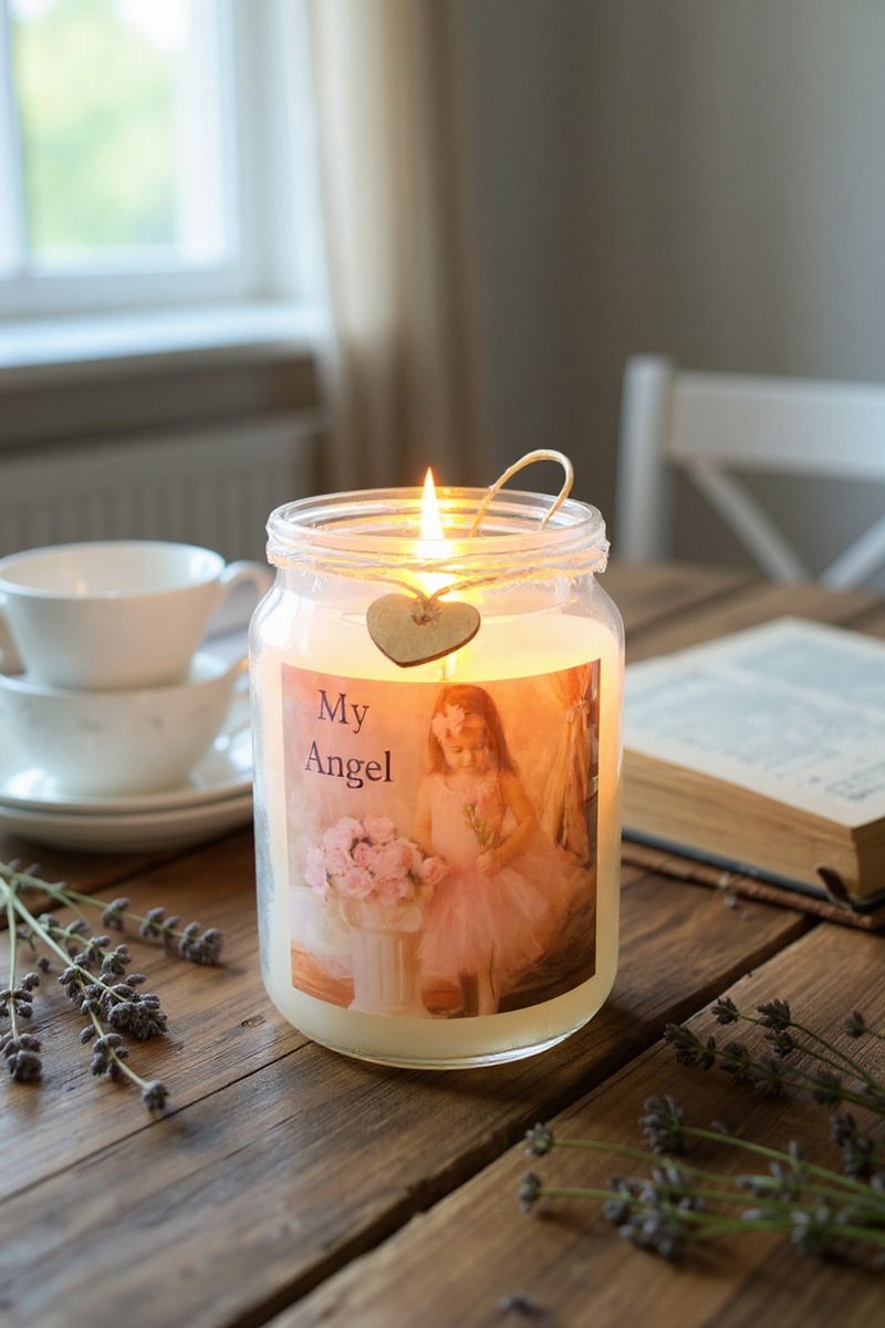 Personalised Photo Candle Jar PureEssenceGreetings