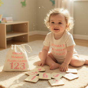 Number Flash Cards with Personalised Bag PureEssenceGreetings