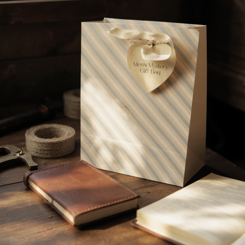 Stylish Men's Personalised Mystery Gift Bag Pure Essence Greetings