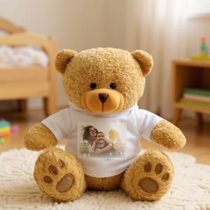Hoodie Teddy Bear Personalised Soft Toy | Image and Text PureEssenceGreetings