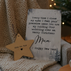 Personalised Remembrance Christmas Husband Card & Decoration Gift Set | 001 PureEssenceGreetings