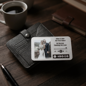 Personalised Scan and Play Photo Wallet Card PureEssenceGreetings