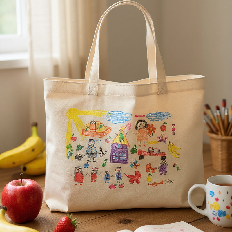 Child's Artwork Personalised Bag Pure Essence Greetings