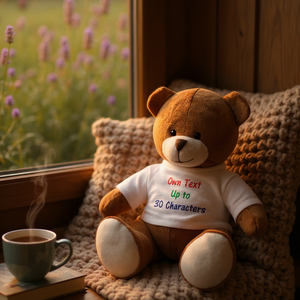 Personalised Teddy Bear with T-shirt PureEssenceGreetings