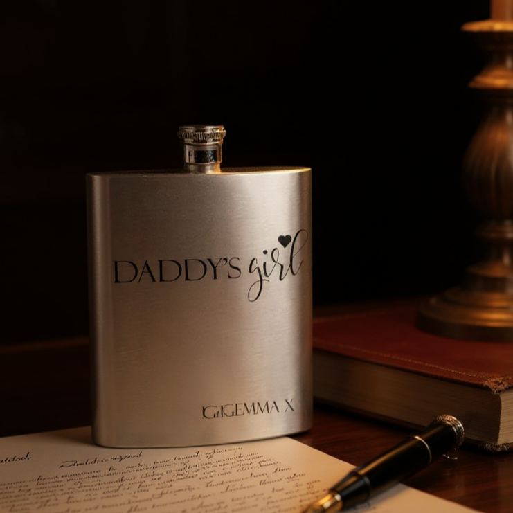 Personalised Dad Hip Flask PureEssenceGreetings