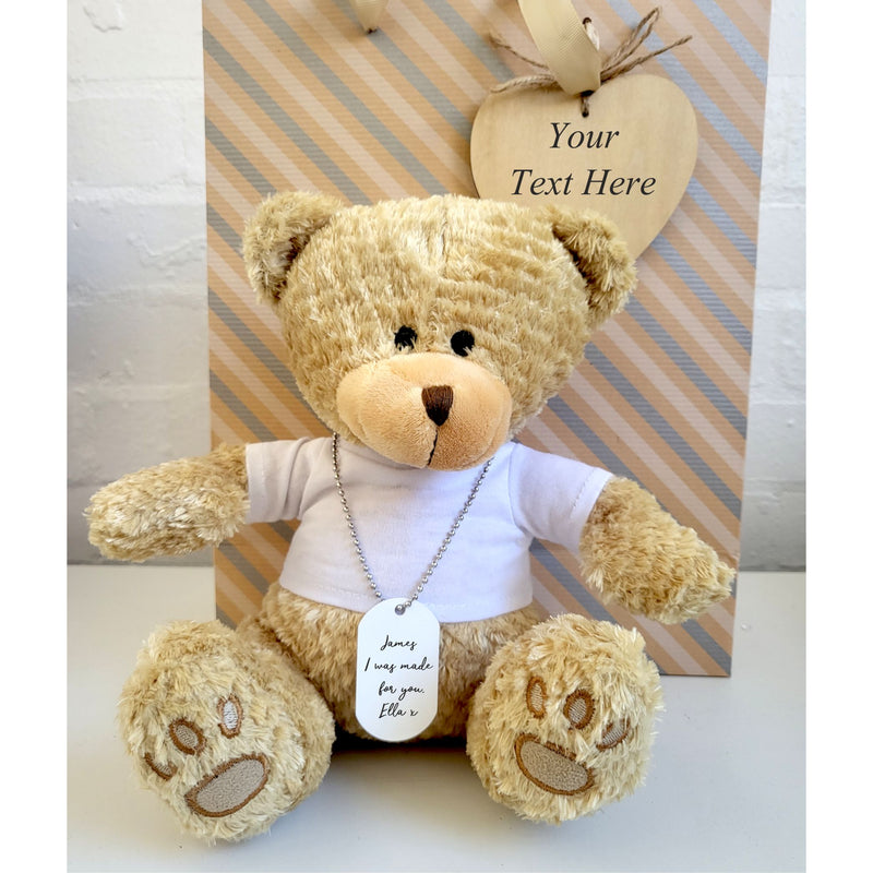 I was Made for You Personalised Teddy Bear PureEssenceGreetings 