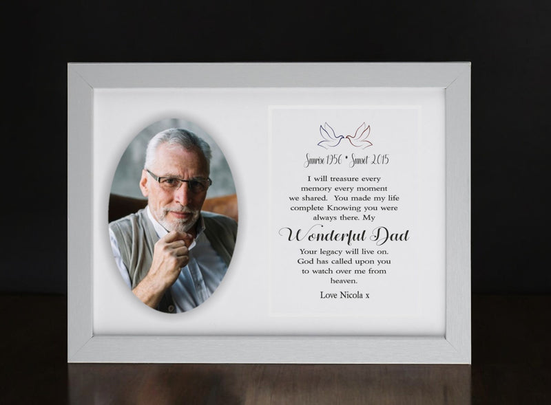 Dad Memorial Personalised Photo Plaque PureEssenceGreetings