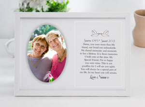 Friend Memorial Personalised Photo Plaque PureEssenceGreetings