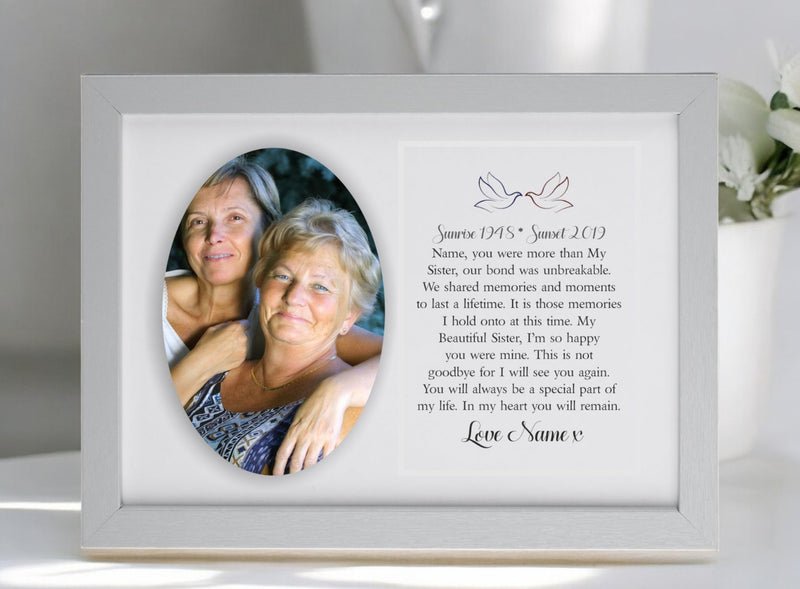 Sister Memorial Personalised Hanging Plaque Pure Essence Greetings