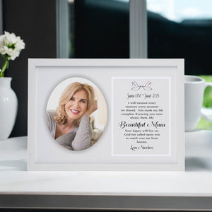 Mum Memorial Personalised Photo Plaque PureEssenceGreetings