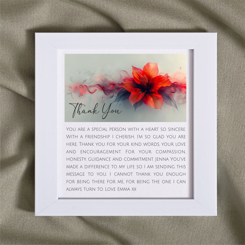 Thank You - Friendship Poem - Ceramic Personalised Plaque PureEssenceGreetings