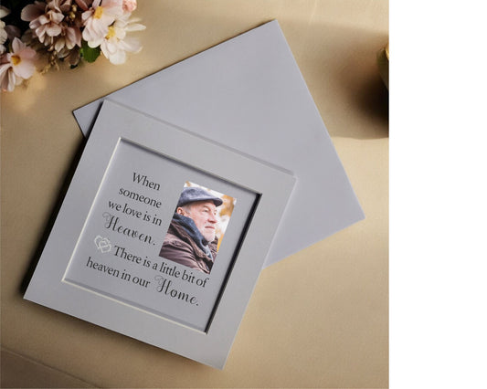 "Heaven in Our Home" Memorial Ceramic Personalised Plaque PureEssenceGreetings