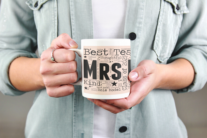 TEACHER Personalised Mug and Wood Plaque Set PureEssenceGreetings