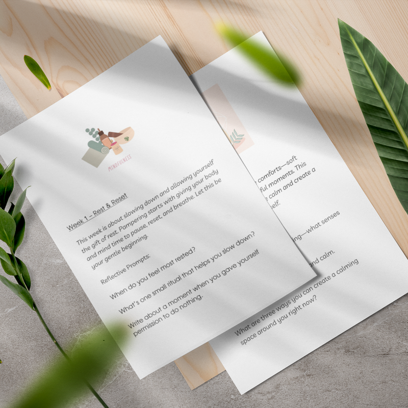 PAMPER Personalised Self-Care Wellbeing Gift Box | 6-week Guided Journal Set PureEssenceGreetings