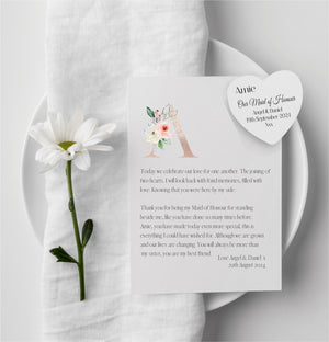 Sister Framed Wedding Personalised Poem | Bridesmaid | Maid of Honour | Chief Bridesmaid PureEssenceGreetings