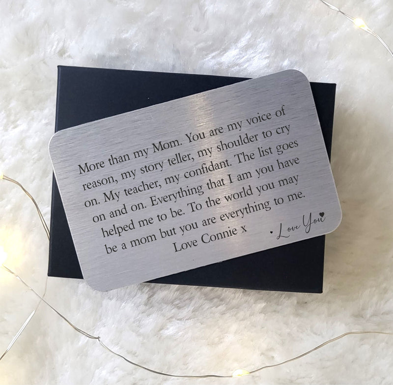 Frameable Personalised Mum Poem Card Set | Unconditional Love PureEssenceGreetings