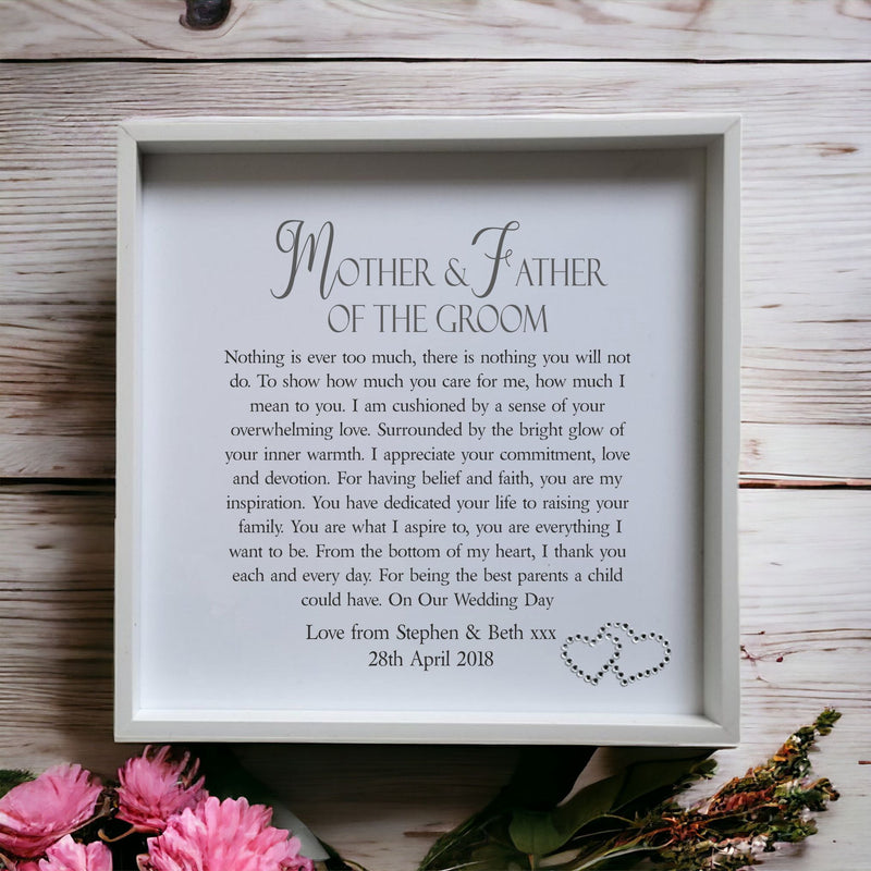 Mother & Father of The Bride * Groom Poem | Personalised Ceramic Plaque. PureEssenceGreetings