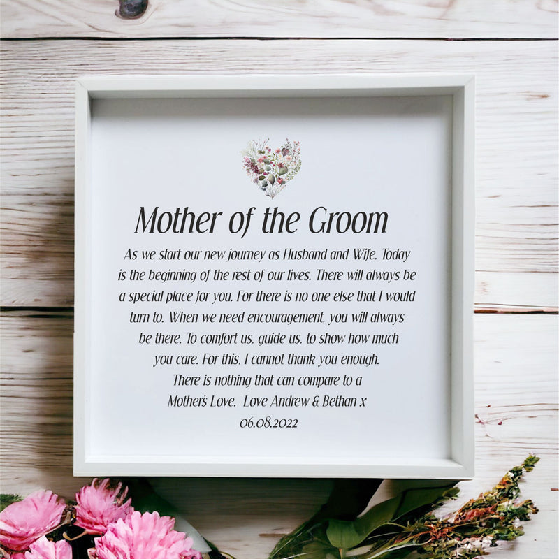 A Mother's Love Personalised Wedding Plaque PureEssenceGreetings