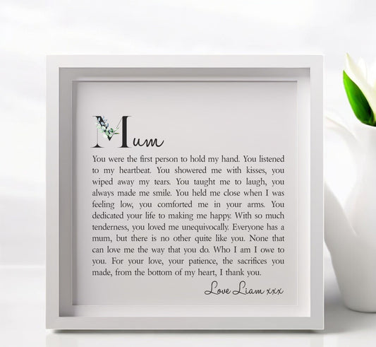 Mum - Framed Poem | Personalised Print PureEssenceGreetings