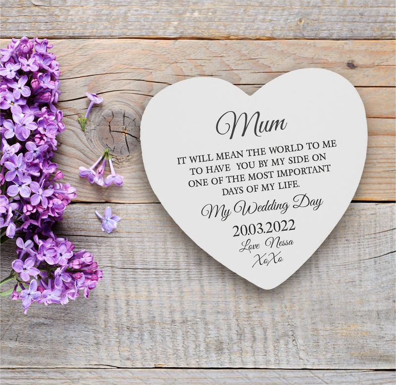 Mother of the Bride Personalised Plaque PureEssenceGreetings 