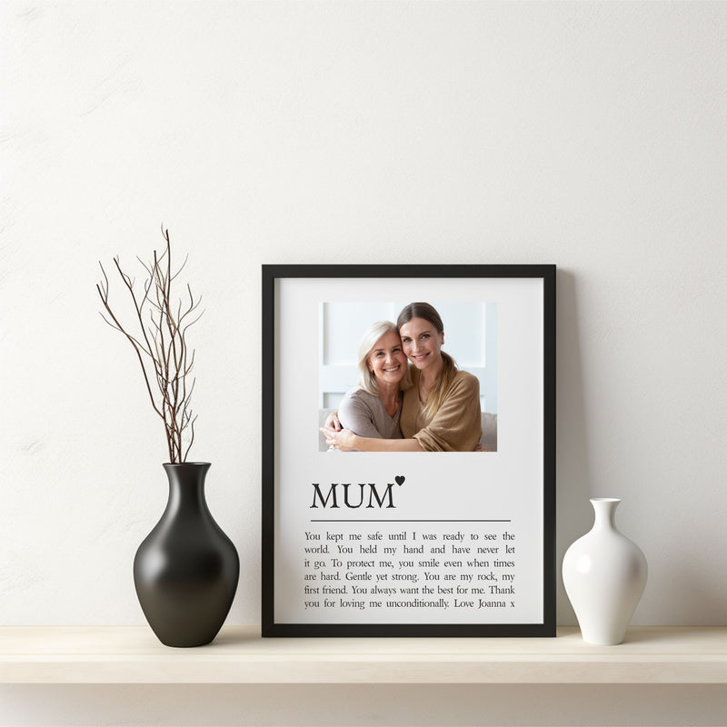 Mum Poem - Personalised Photo Framed Gift PureEssenceGreetings