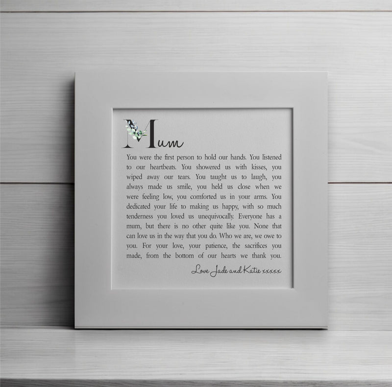 Mum - Framed Poem | Personalised Print PureEssenceGreetings