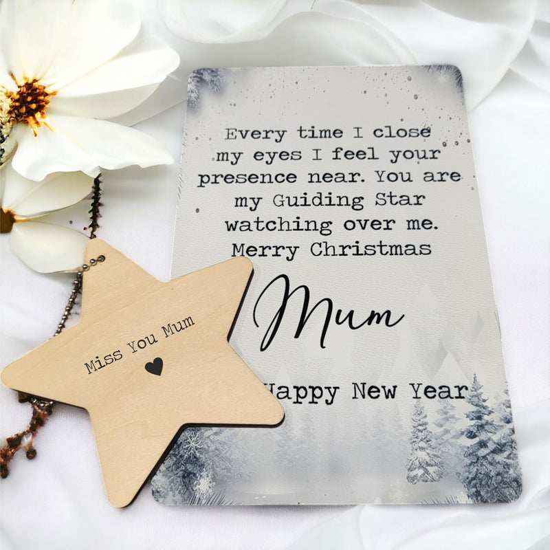 Personalised Remembrance Christmas Husband Hanging Heart Plaque PureEssenceGreetings