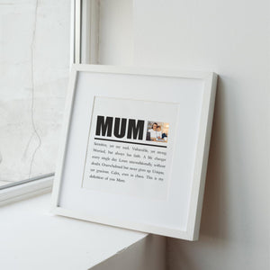 Frameable Personalised Mum Photo Card PureEssenceGreetings