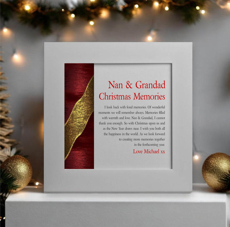 Nan & Grandad Personalised Christmas Poem Card PureEssenceGreetings