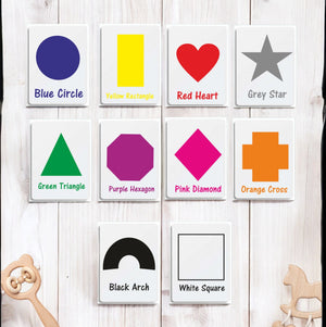 Shapes and Colours Flash Cards with Personalised Box PureEssenceGreetings