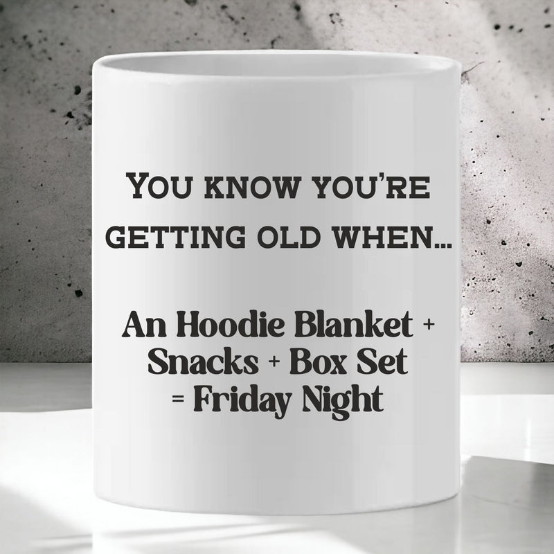 Getting Old Funny Quote Mug & Personalised Coaster PureEssenceGreetings