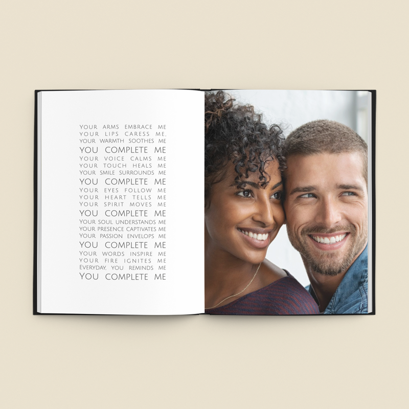 Custom Love Photo Poem Book Pure Essence Greetings