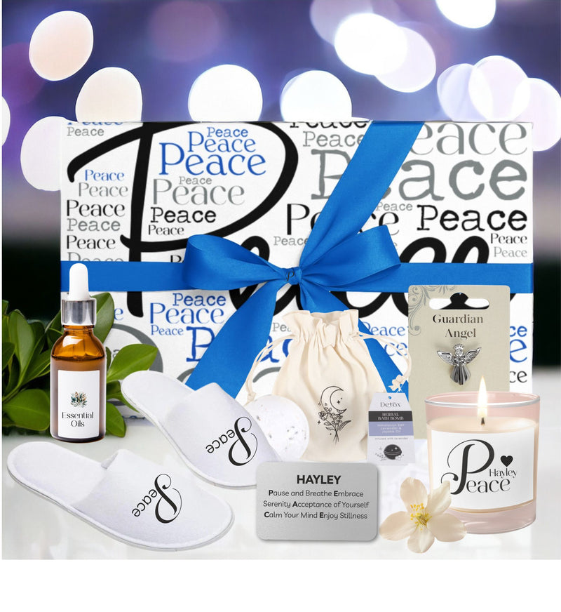 PEACE Personalised Self-Care Gift Box PureEssenceGreetings