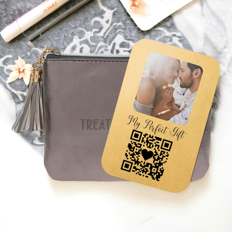 My Perfect Gift Personalised Photo Poem QR Code Wallet Card PureEssenceGreetings