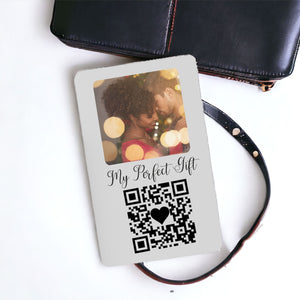 My Perfect Gift Personalised Photo Poem QR Code Wallet Card PureEssenceGreetings