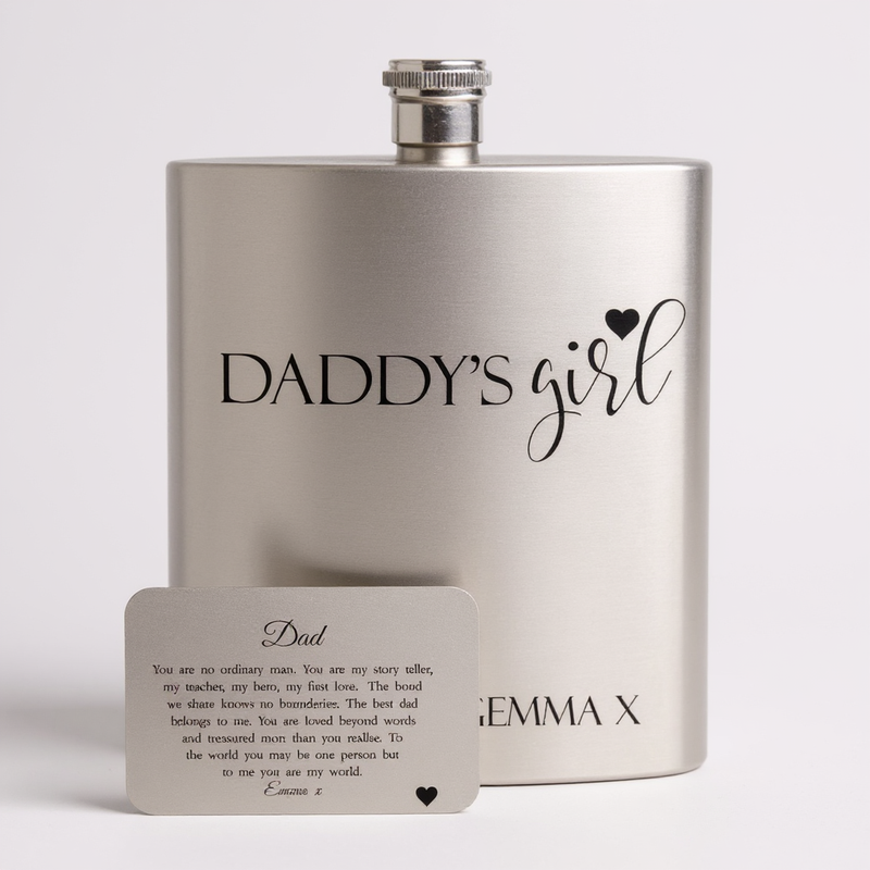 Personalised Dad Hip Flask PureEssenceGreetings