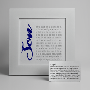 Son Poem Personalised Card Set PureEssenceGreetings