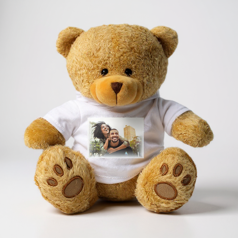 Hoodie Teddy Bear Personalised Soft Toy | Image and Text PureEssenceGreetings