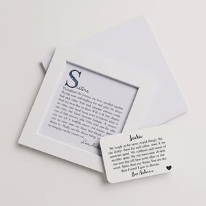 Sister Personalised Best Friend Keepsake Card Set PureEssenceGreetings