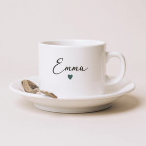 Personalised Name Tea Cup & Saucer Set PureEssenceGreetings