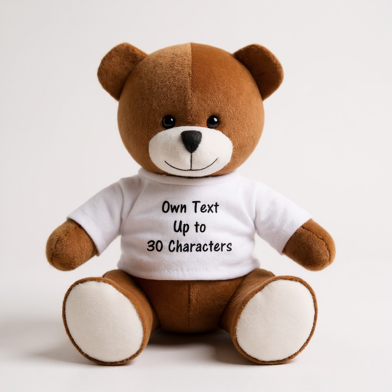 Personalised Teddy Bear with T-shirt PureEssenceGreetings