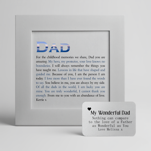 Personalised Dad Poem Card Set  | Thankful Grateful PureEssenceGreetings