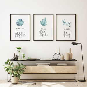 Leafy Design Office Quotes | Set of 3 PureEssenceGreetings