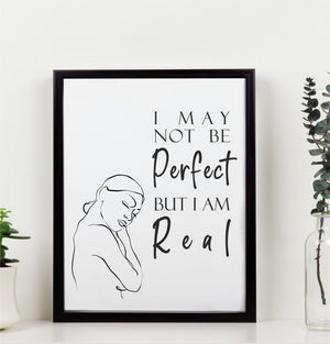 I am Real Quote Print | Motivational Wall Art | Framed | Unframed PureEssenceGreetings