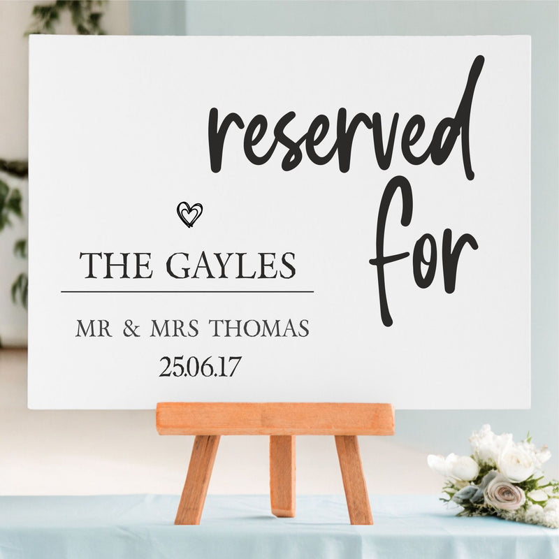 Reserved For Table Top Personalised Sign PureEssenceGreetings