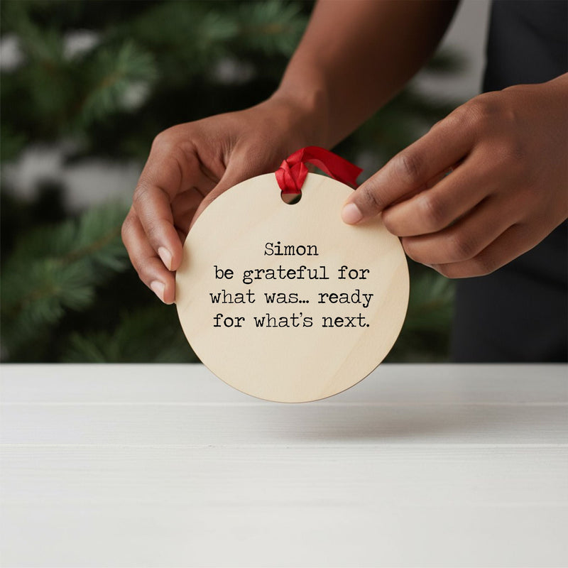 Round Wooden Wellbeing Decoration – 3 Designs PureEssenceGreetings