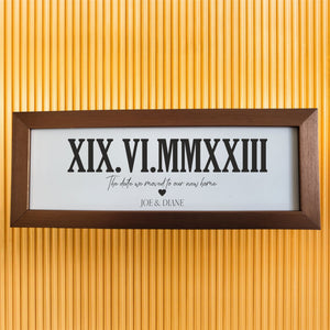 Special Date Framed Roman Numeral Print PureEssenceGreetings