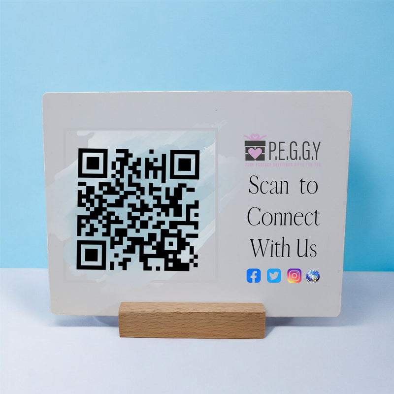 Scan To Your Phone QR Code Metal Plaque Pure Essence Greetings