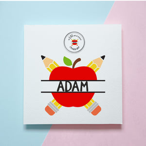 My 1st Day at School Personalised Name Badge | Apple Design Pure Essence Greetings